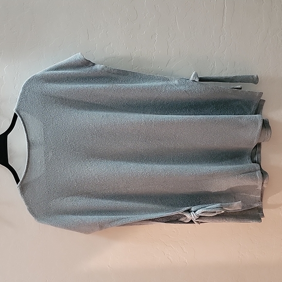 NWT H&M Soft Blue Poncho S Large - Picture 6 of 8